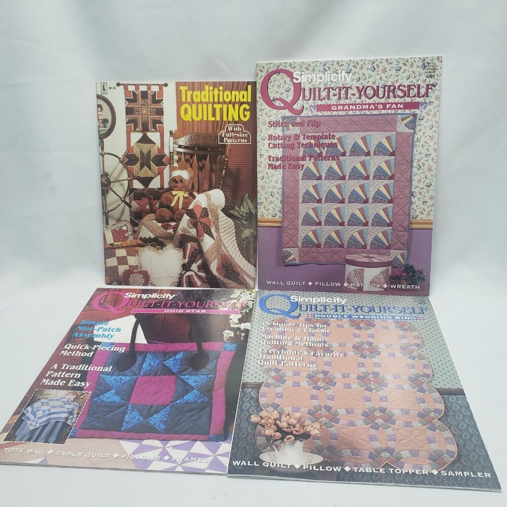 Traditional Quilting Magazine 1980 and Three Simplicity Quilt it Yourself 1990's
